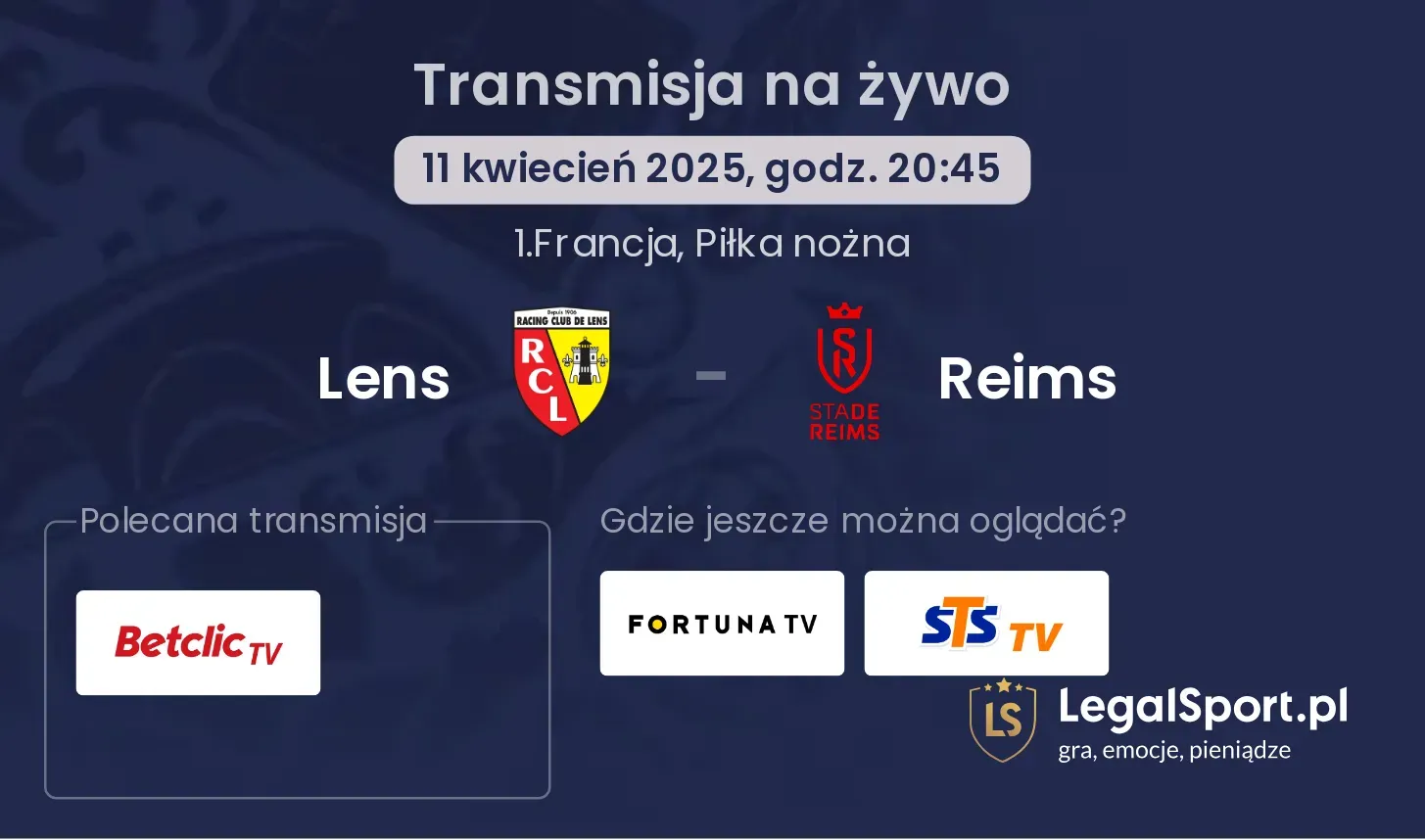 Lens - Reims gdzie oglądać?