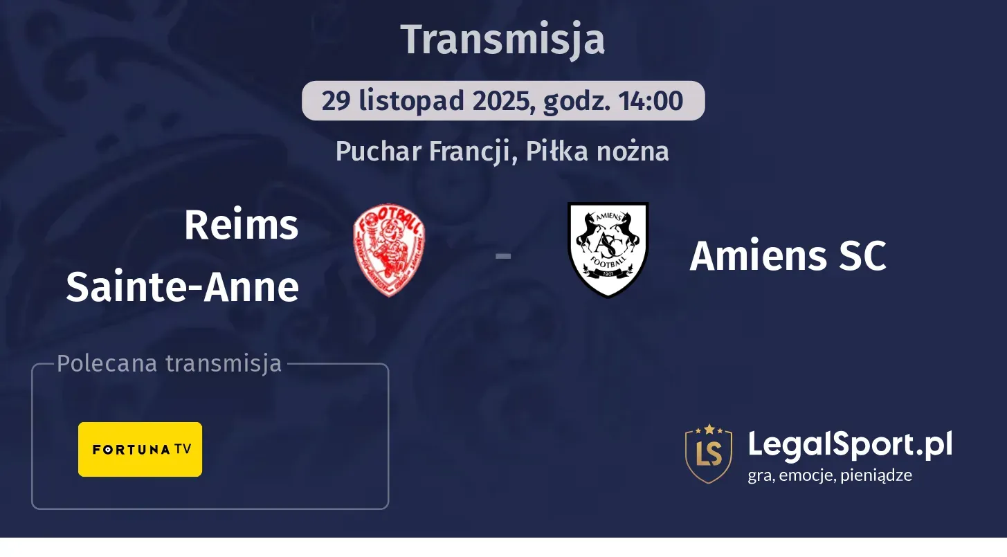 Reims Sainte-Anne - Amiens SC Transmisje