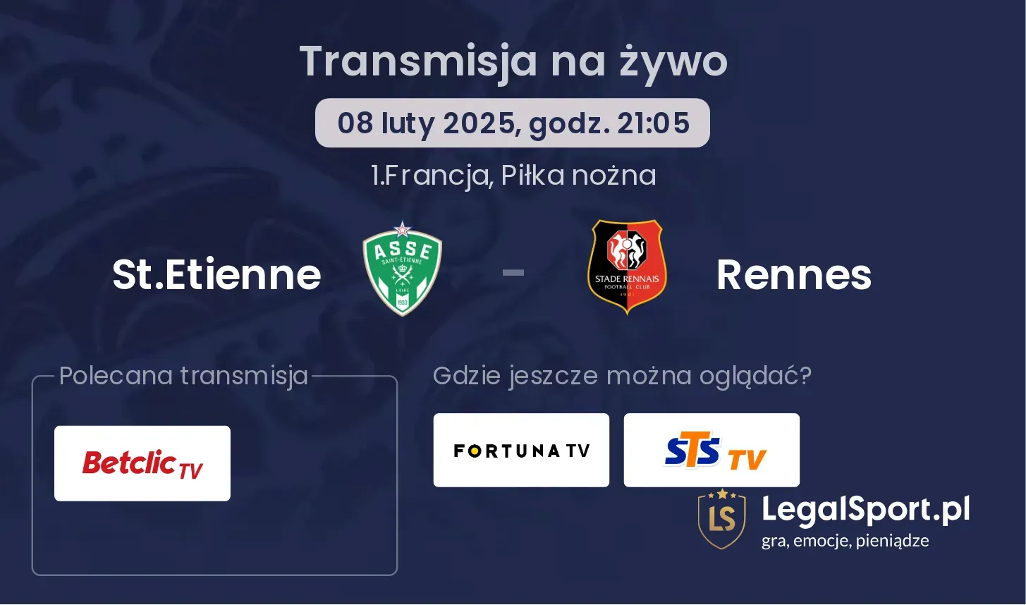 St.Etienne - Rennes gdzie oglądać?