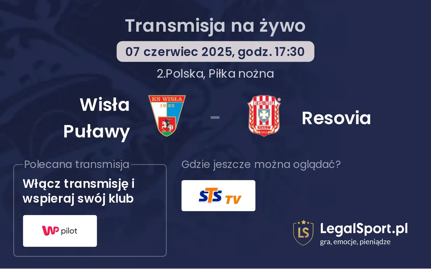 Wisła Puławy - Resovia gdzie oglądać?