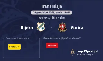 Rijeka - Gorica gdzie oglądać? (21.12)