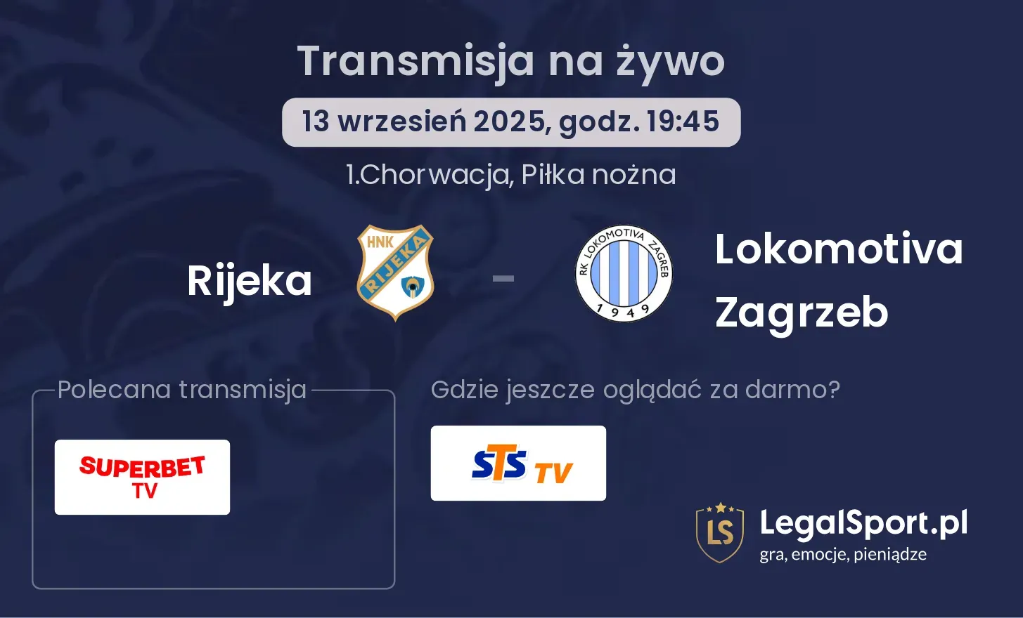 Rijeka - Lokomotiva Zagrzeb gdzie oglądać?