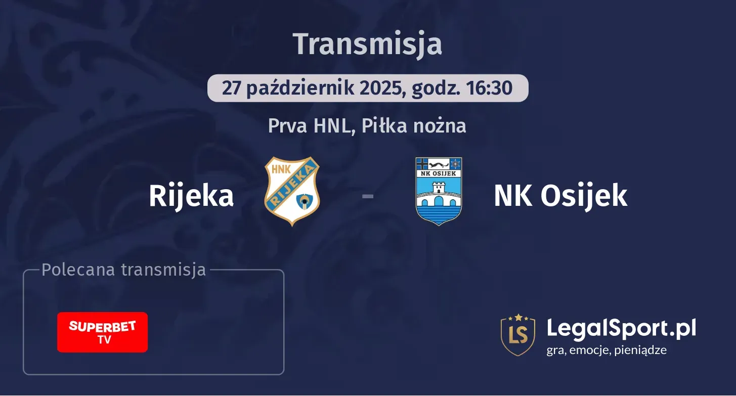 Rijeka - NK Osijek Transmisje
