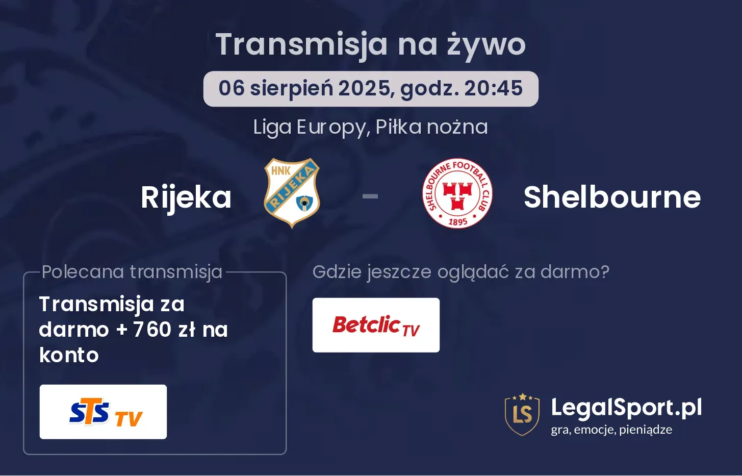 Rijeka - Shelbourne gdzie oglądać?
