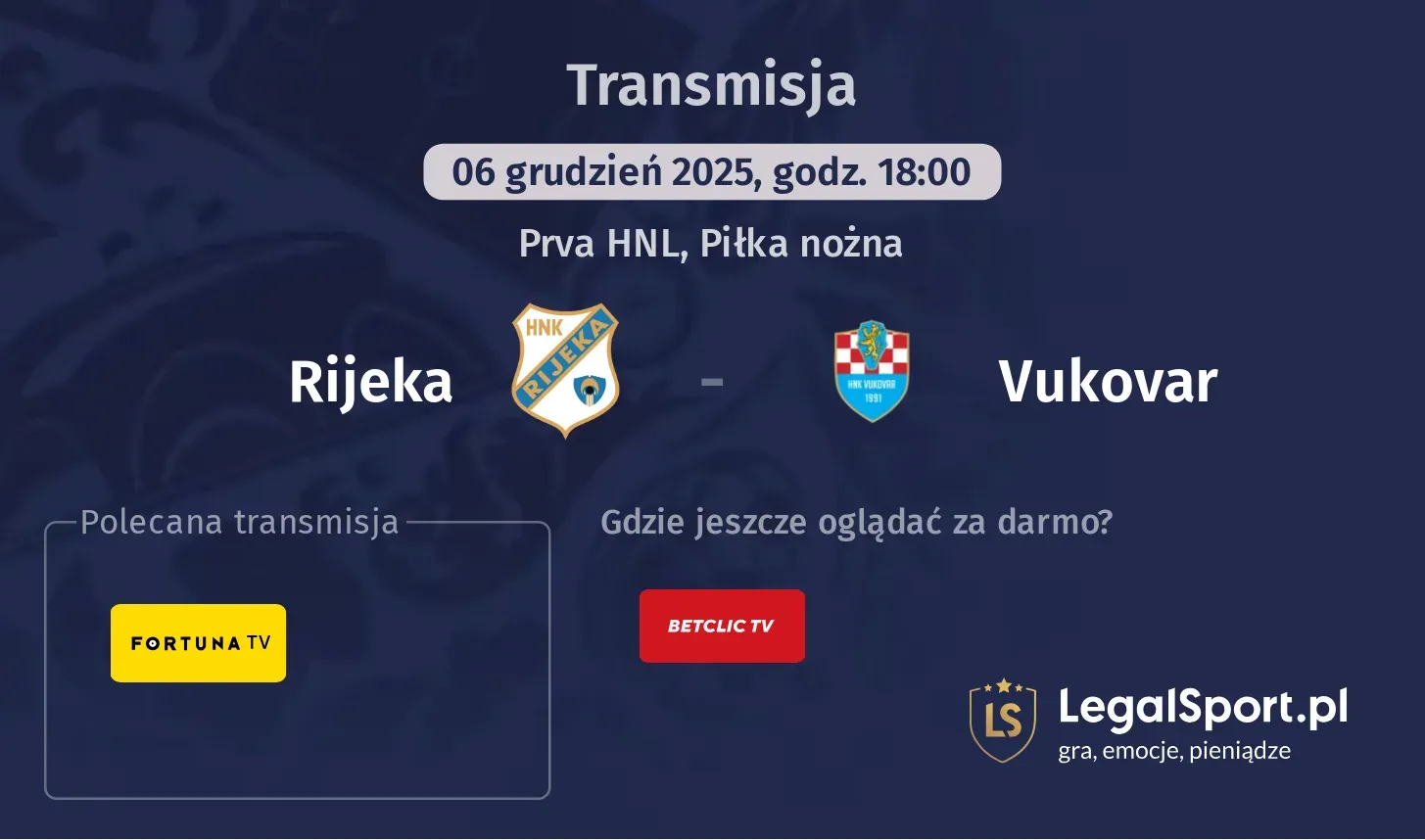 Rijeka - Vukovar Transmisje