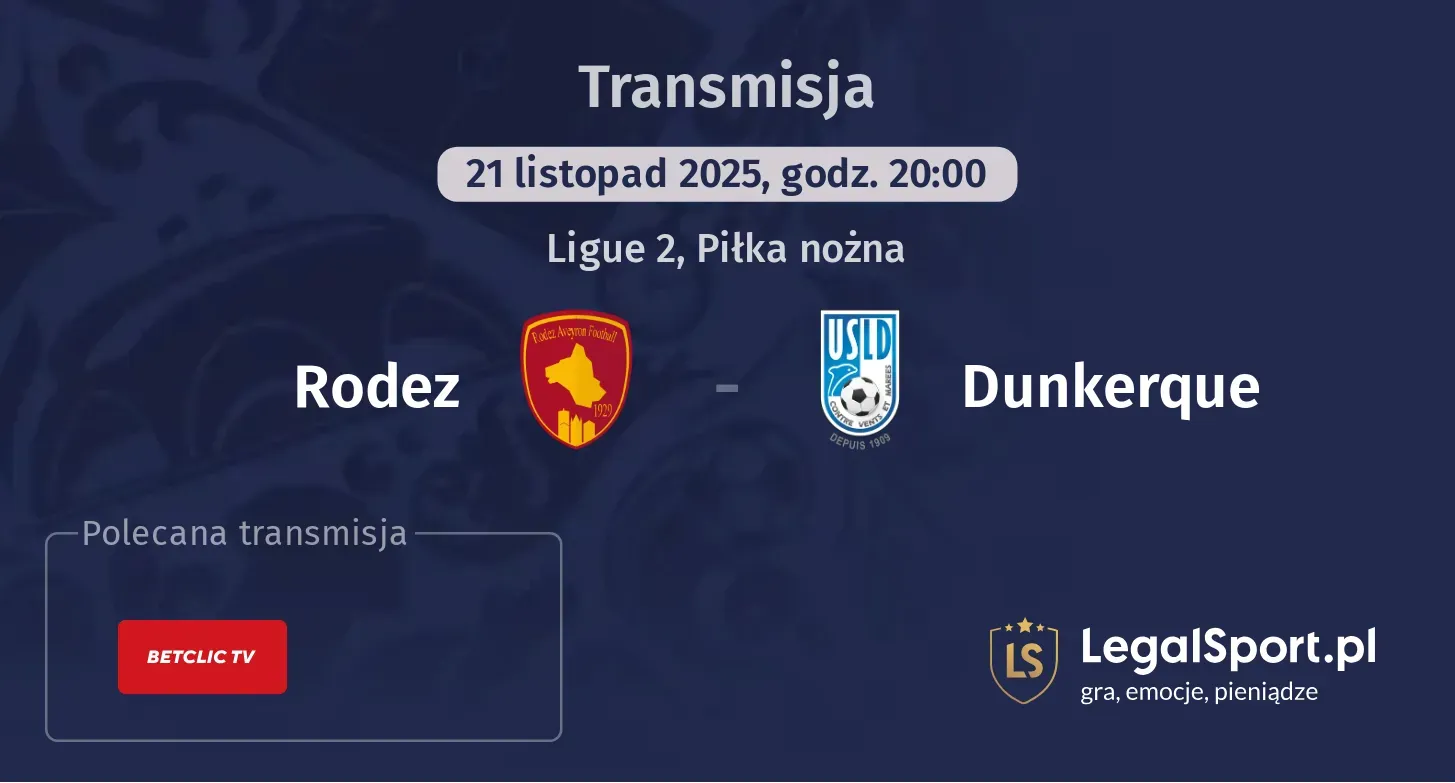 Rodez - Dunkerque Transmisje