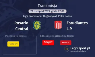 Rosario Central - Estudiantes L.P. gdzie oglądać? (22.11)