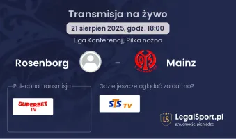 Rosenborg - Mainz gdzie oglądać?