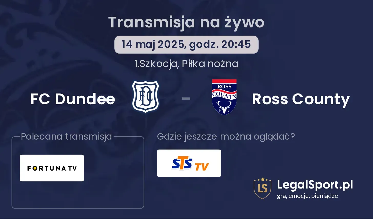 Ross County - FC Dundee gdzie oglądać?