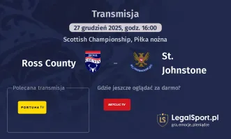 Ross County - St. Johnstone gdzie oglądać (27.12.2025)