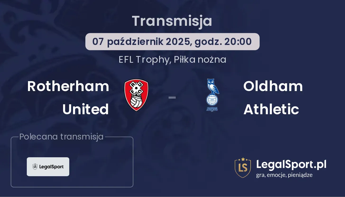 Rotherham United - Oldham Athletic gdzie oglądać?