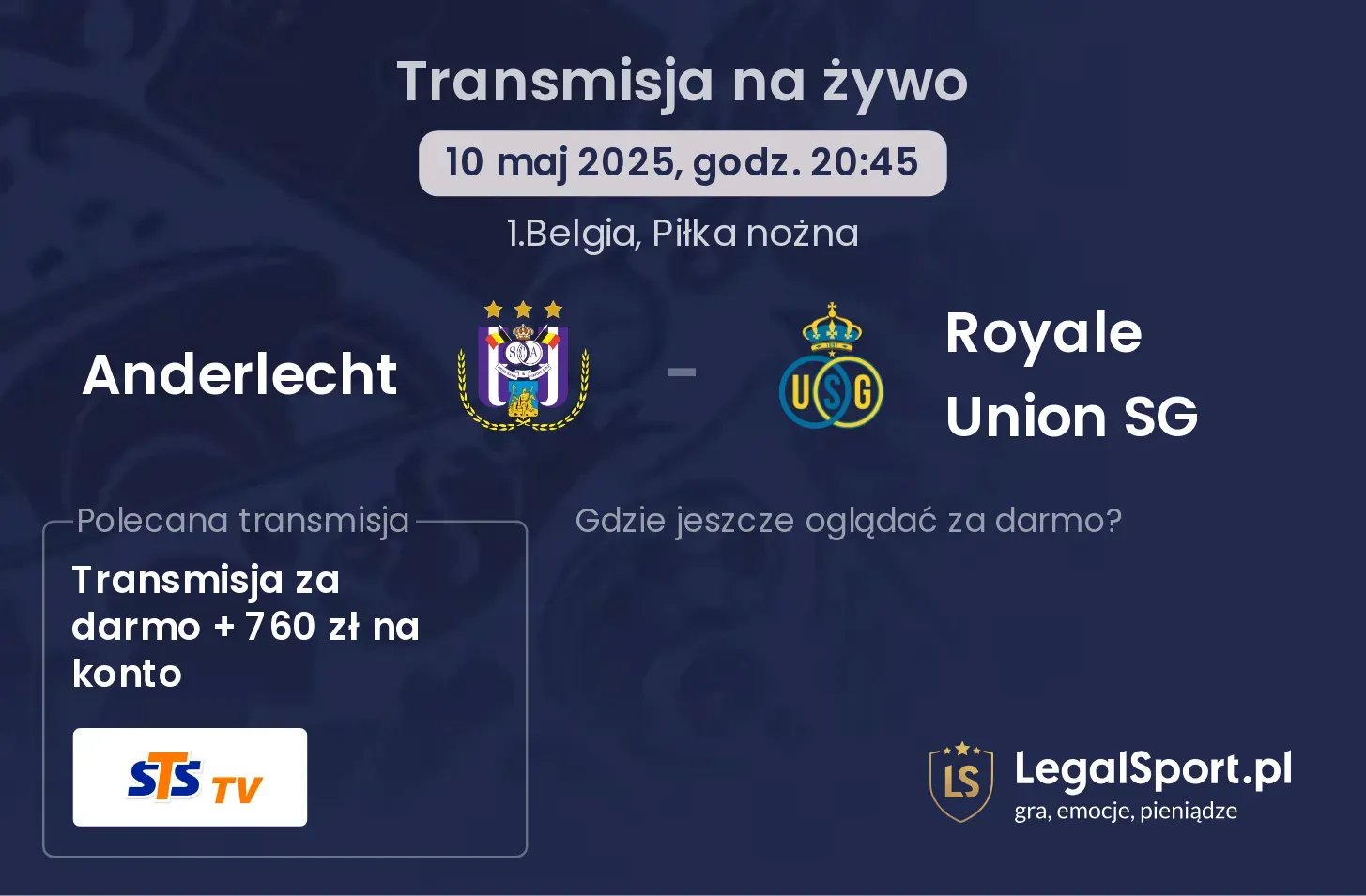 Anderlecht - Royale Union SG gdzie oglądać?