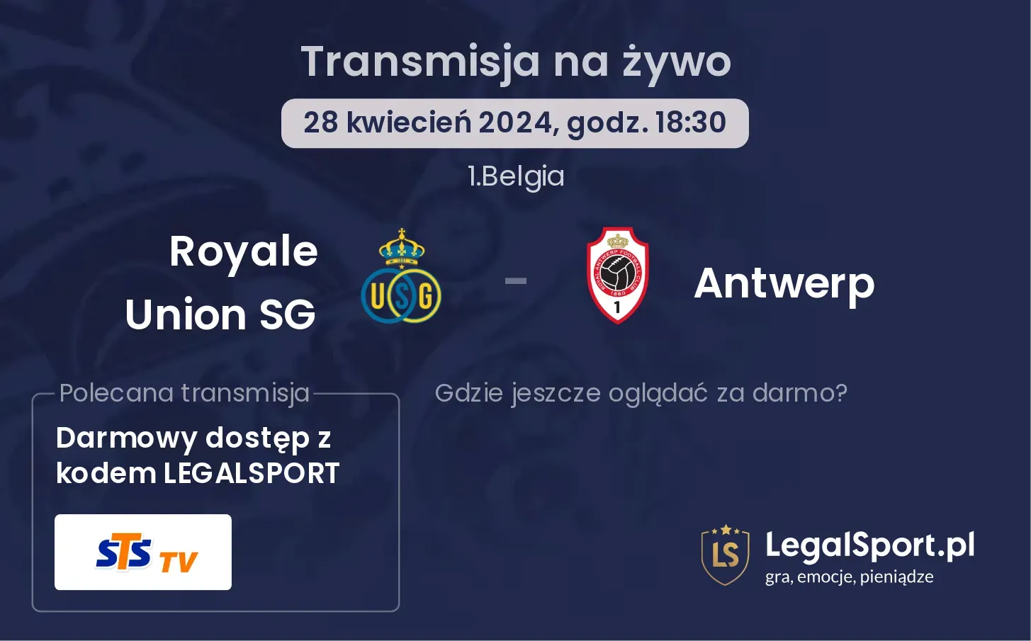 Royale Union SG - Antwerp transmisja na żywo
