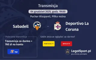 Sabadell - Deportivo La Coruna gdzie oglądać? (04.12)