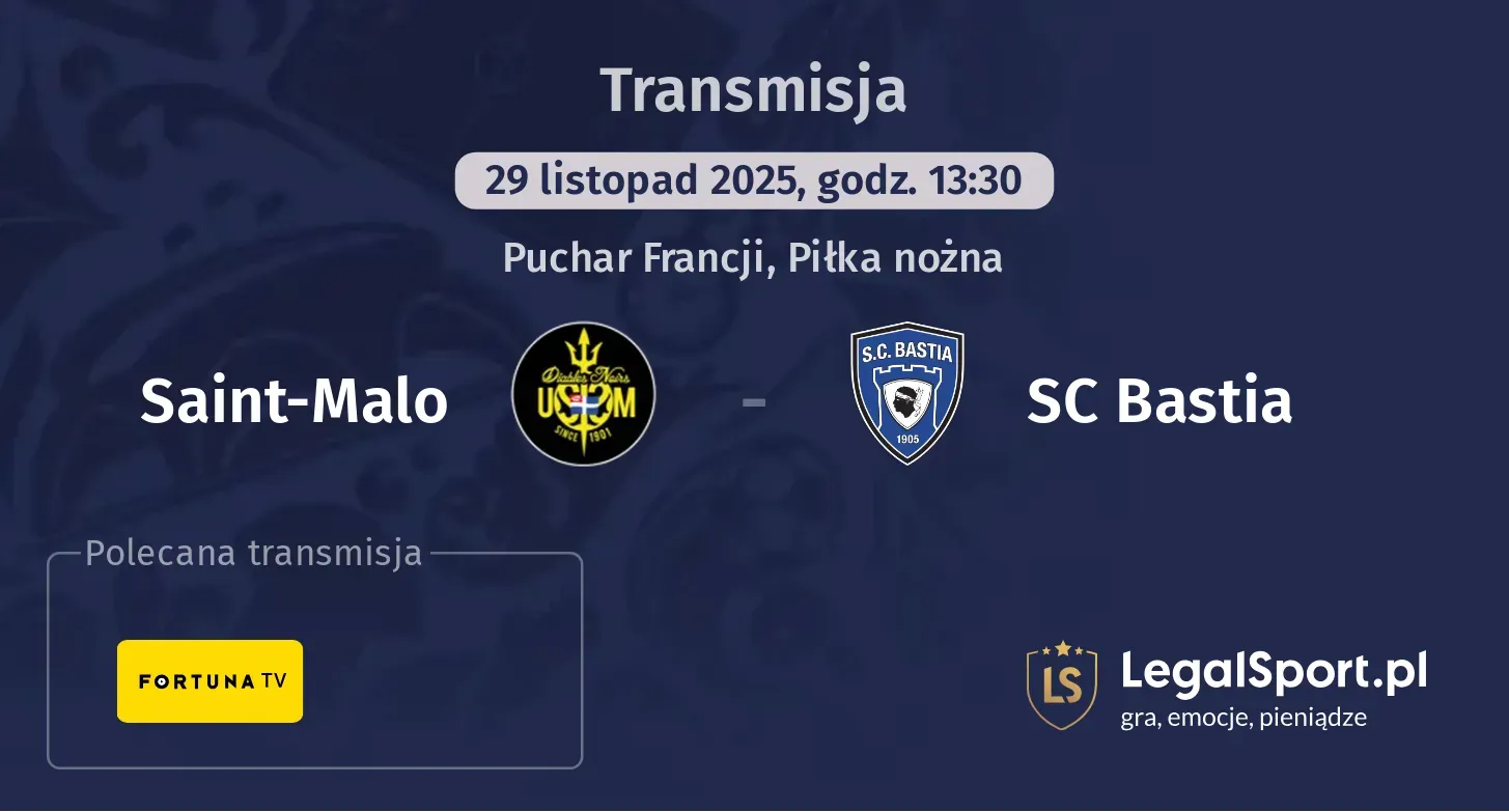 Saint-Malo - SC Bastia Transmisje