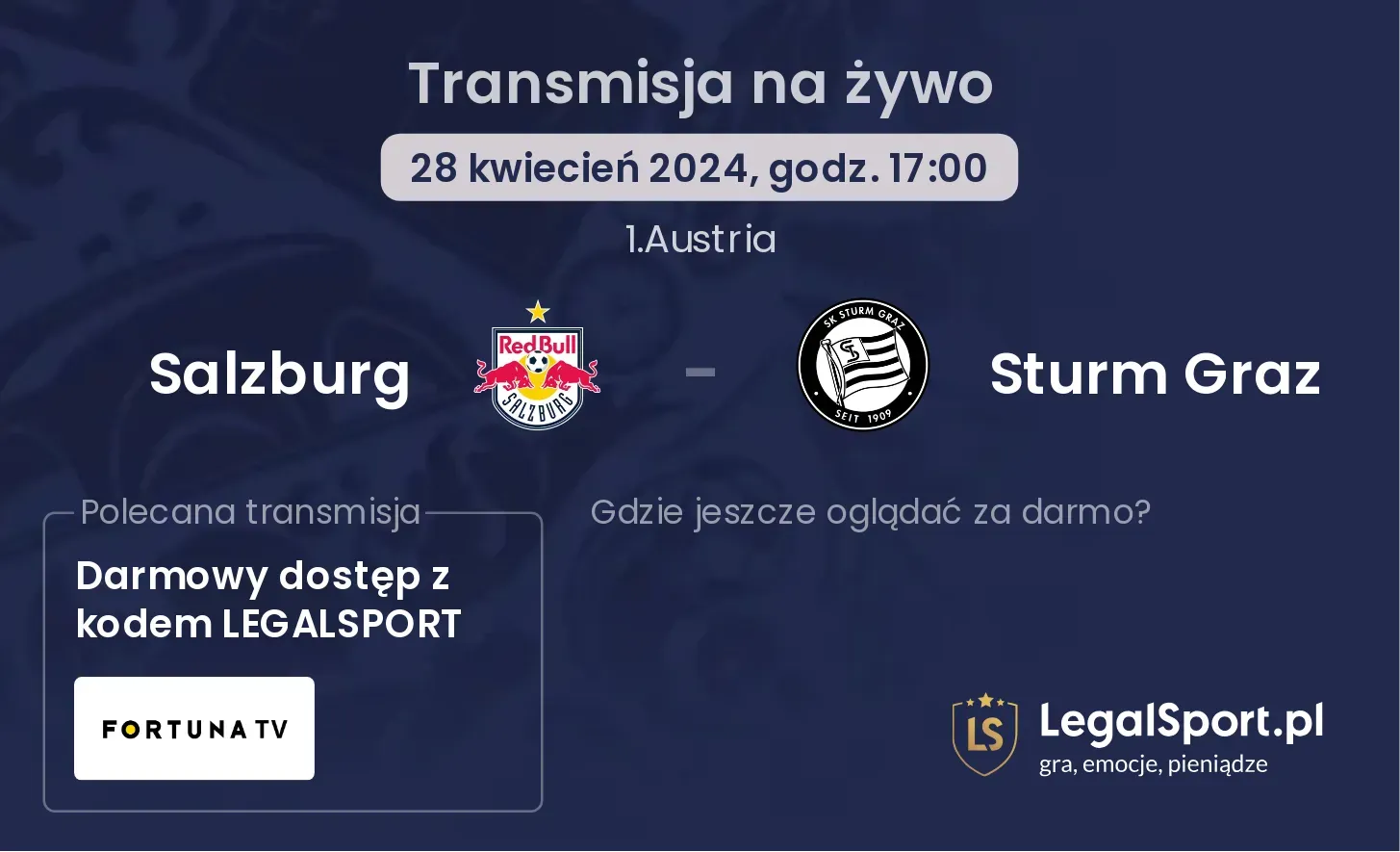 Salzburg - Sturm Graz transmisja na żywo