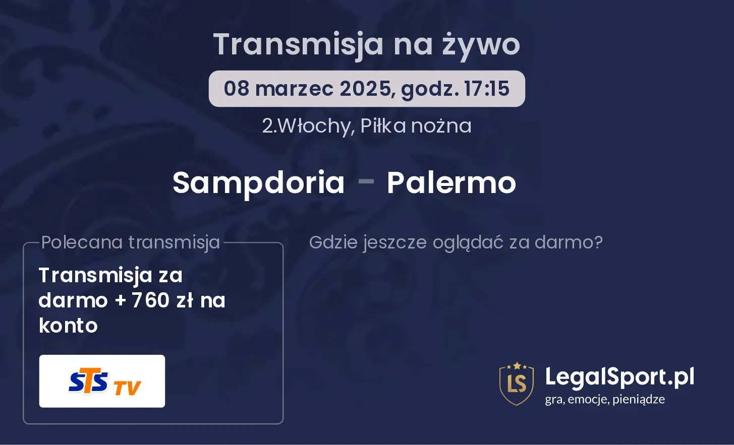 Sampdoria - Palermo gdzie oglądać?