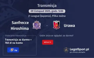 Sanfrecce Hiroshima - Urawa gdzie oglądać? (09.11)