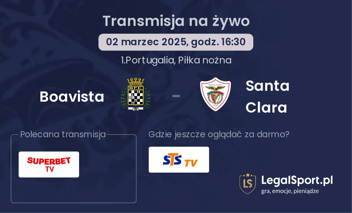 Boavista - Santa Clara gdzie oglądać?