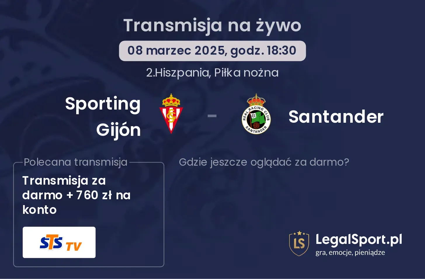 Sporting Gijón - Santander gdzie oglądać?