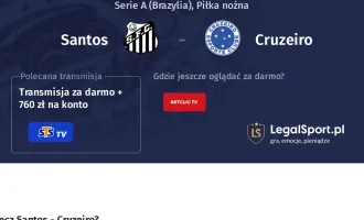 Santos - Cruzeiro gdzie oglądać? (07.12)