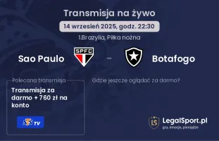 Sao Paulo - Botafogo gdzie oglądać?