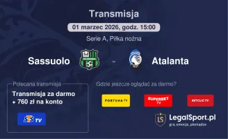 Sassuolo - Atalanta gdzie oglądać (01.03.2026)