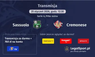Sassuolo - Cremonese gdzie oglądać (25.01.2026)