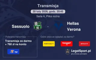 Sassuolo - Hellas Verona gdzie oglądać (20.02.2026)