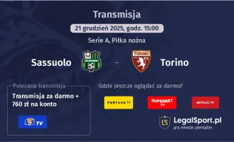 Sassuolo - Torino gdzie oglądać? (21.12)