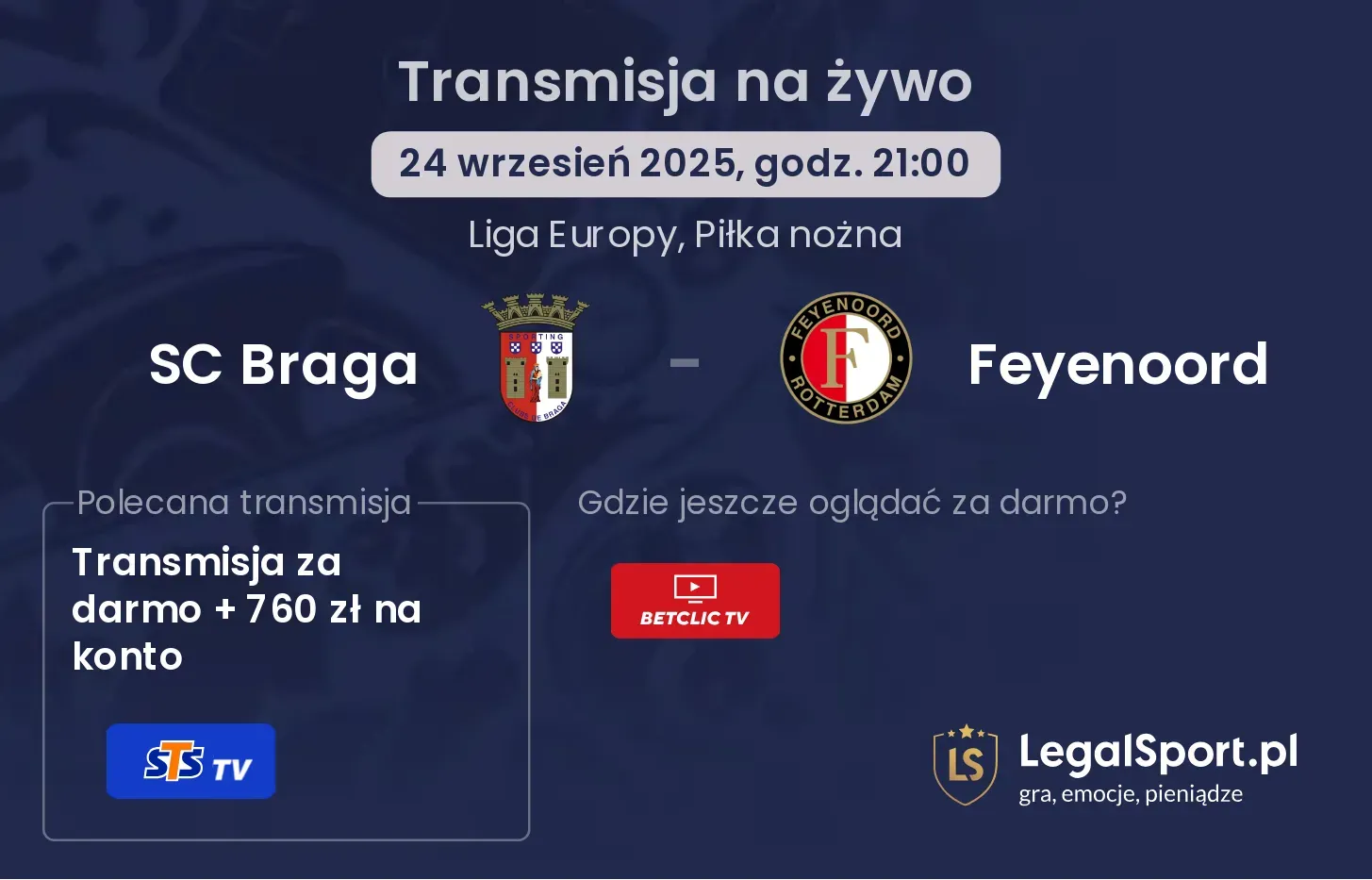 SC Braga - Feyenoord gdzie oglądać?