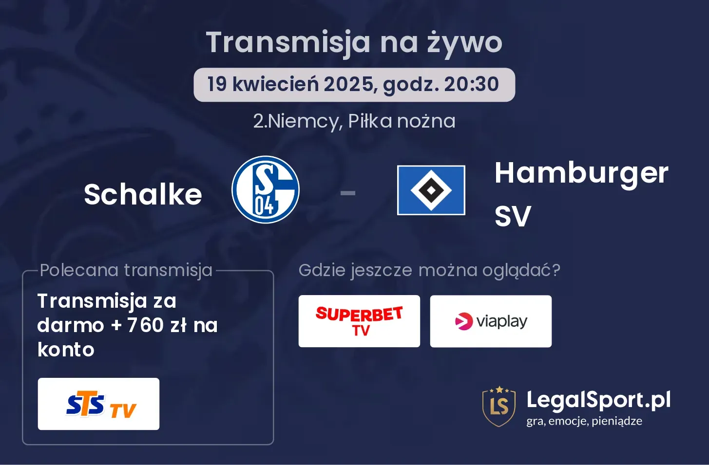 Schalke - Hamburger SV transmisja na żywo