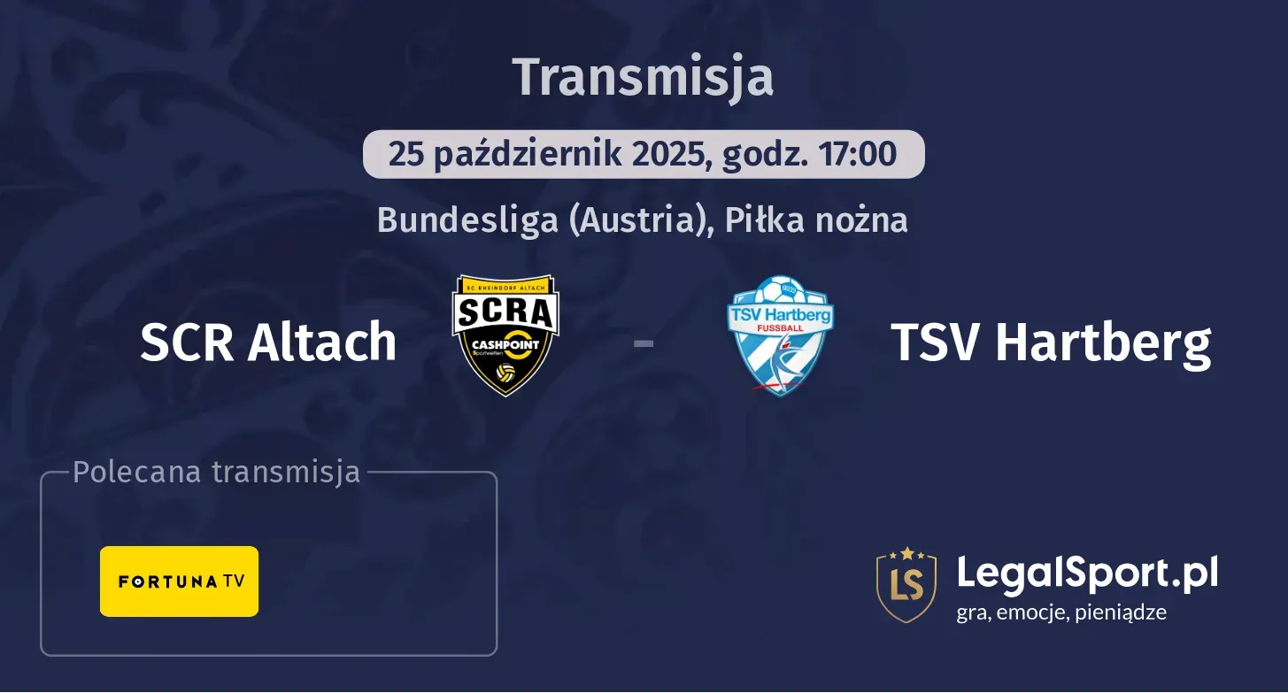 SCR Altach - TSV Hartberg Transmisje