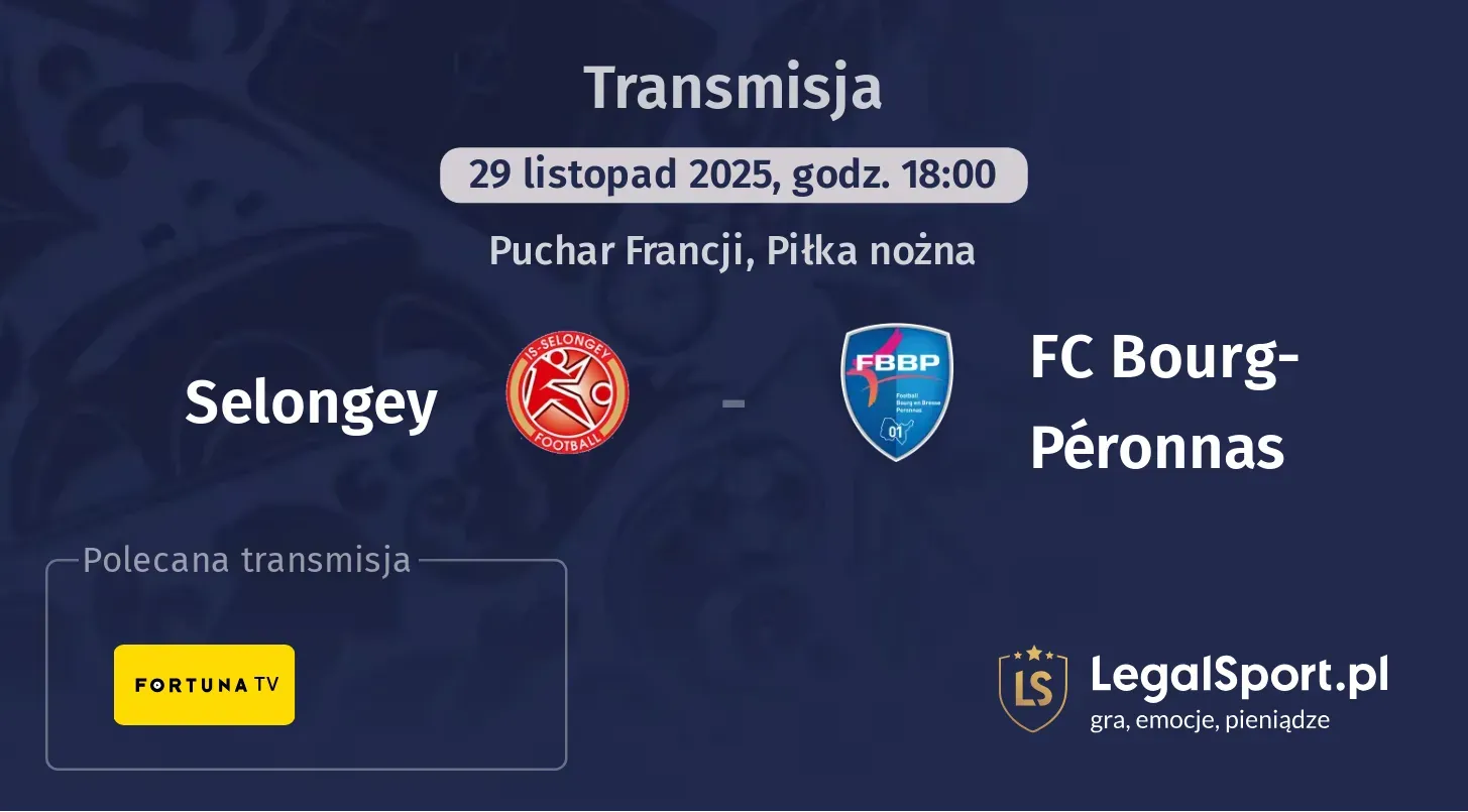 Selongey - FC Bourg-Péronnas Transmisje