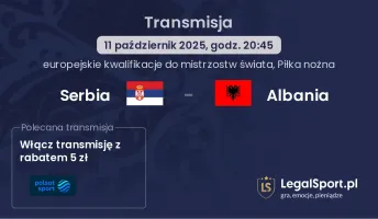 Serbia - Albania gdzie oglądać?