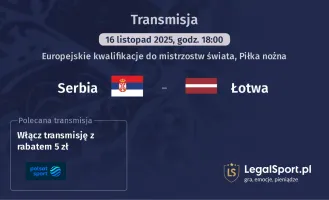 Serbia - Łotwa gdzie oglądać? (16.11)