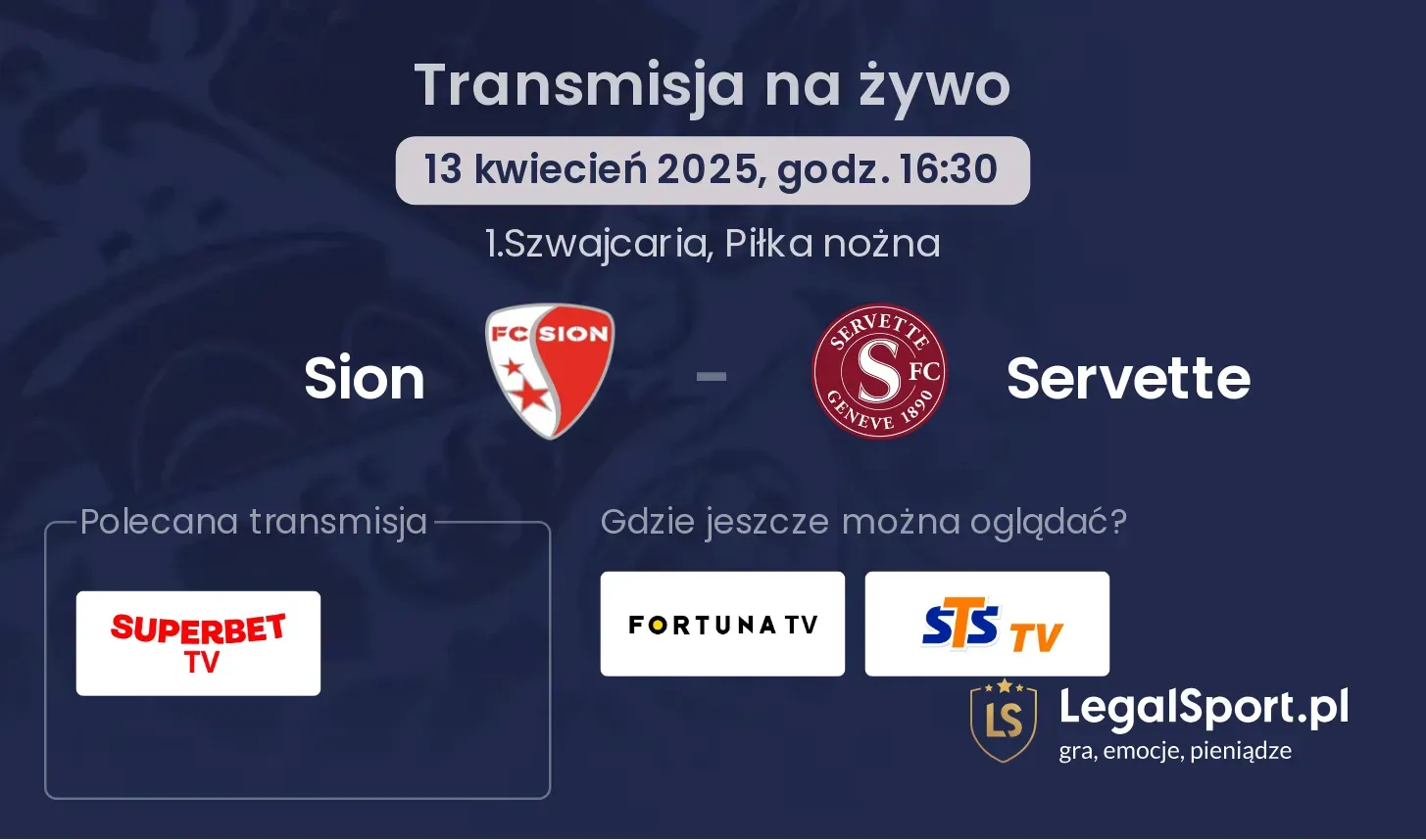 Sion - Servette gdzie oglądać?