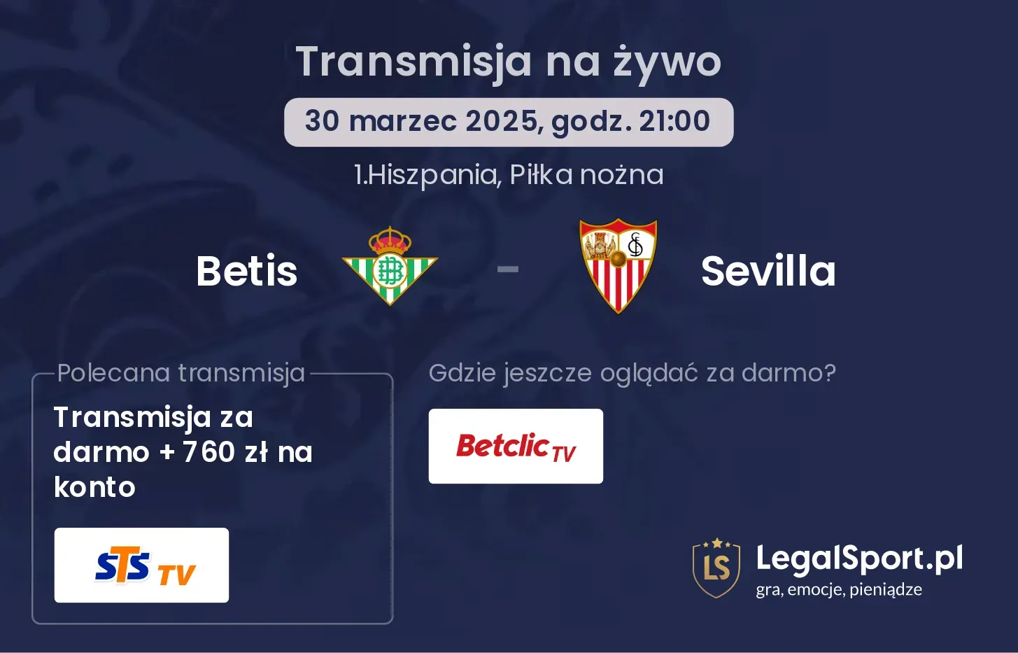 Betis - Sevilla gdzie oglądać?