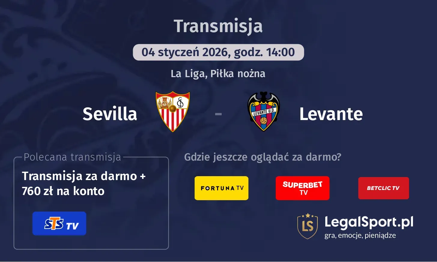 Sevilla - Levante Transmisje