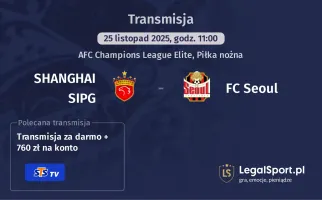 SHANGHAI SIPG - FC Seoul gdzie oglądać? (25.11)