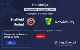 Sheffield United - Norwich City gdzie oglądać? (09.12)
