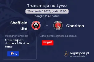 Sheffield Utd - Charlton gdzie oglądać?