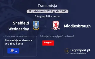 Sheffield Wednesday - Middlesbrough gdzie oglądać?