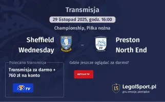 Sheffield Wednesday - Preston North End gdzie oglądać? (29.11)