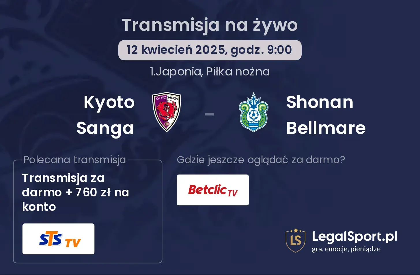 Kyoto Sanga - Shonan Bellmare gdzie oglądać?