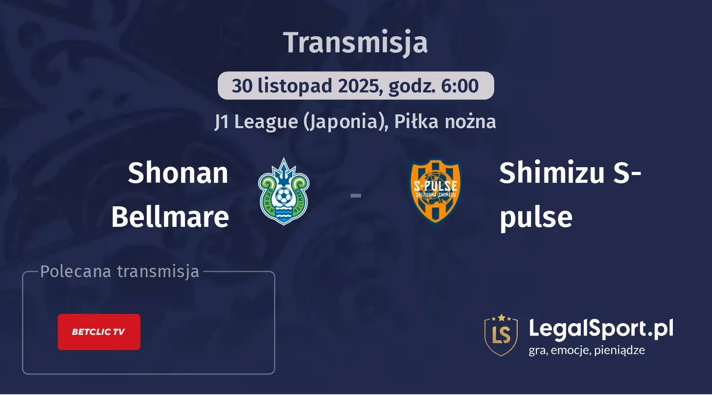 Shonan Bellmare - Shimizu S-pulse Transmisje
