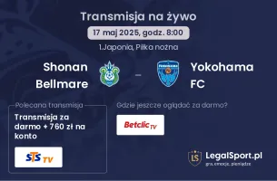 Shonan Bellmare - Yokohama FC gdzie oglądać?