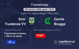 Sint-Truidense VV - Cercle Brugge gdzie oglądać (08.03.2026, 19:15)