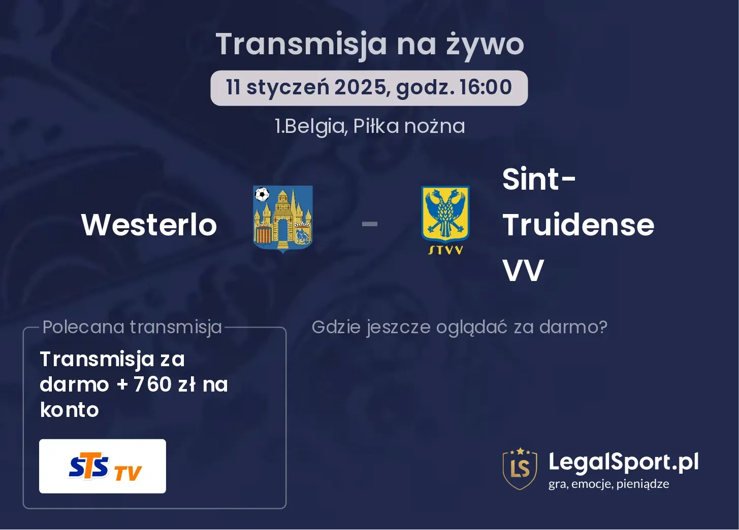 Westerlo - Sint-Truidense VV gdzie oglądać?