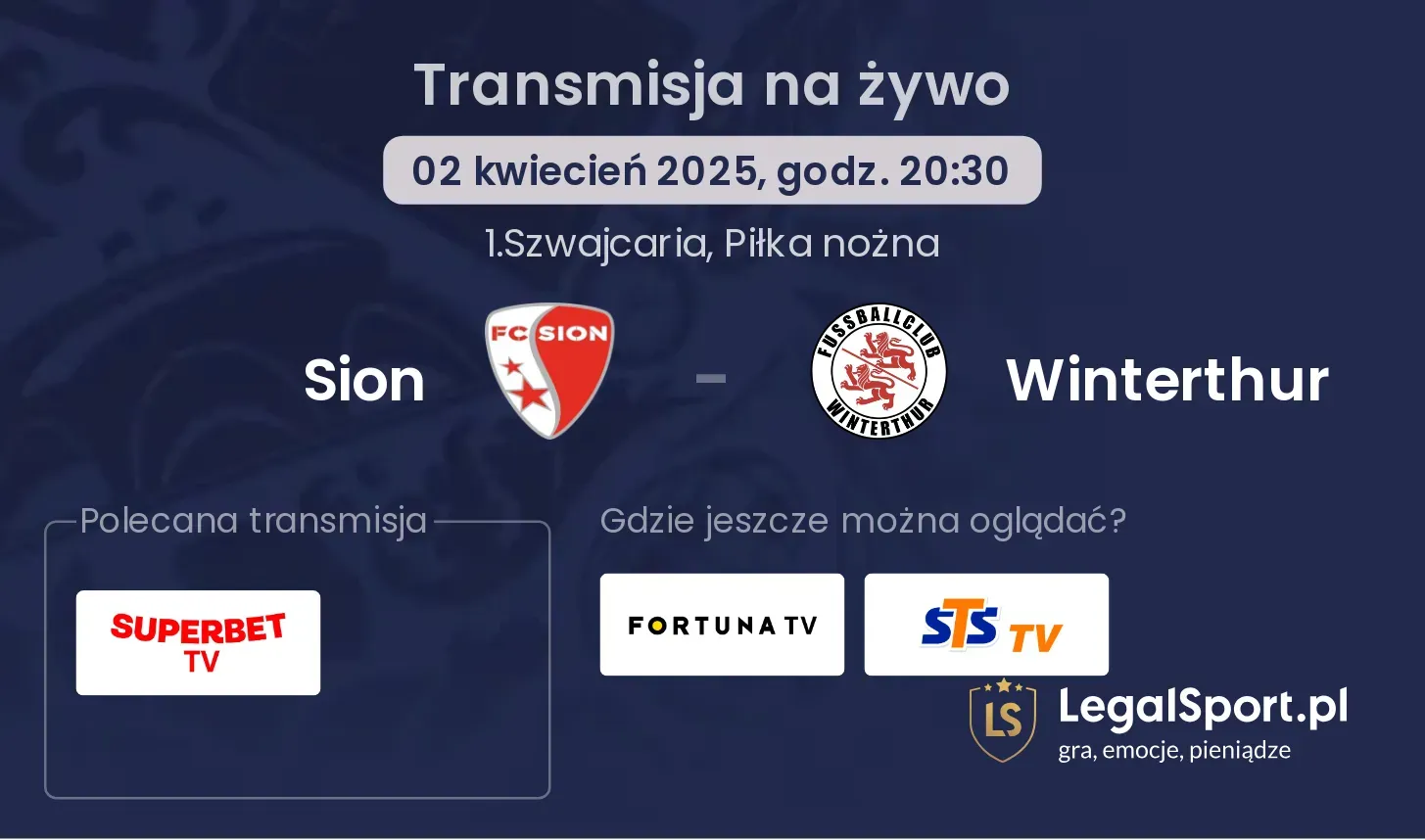 Sion - Winterthur gdzie oglądać?